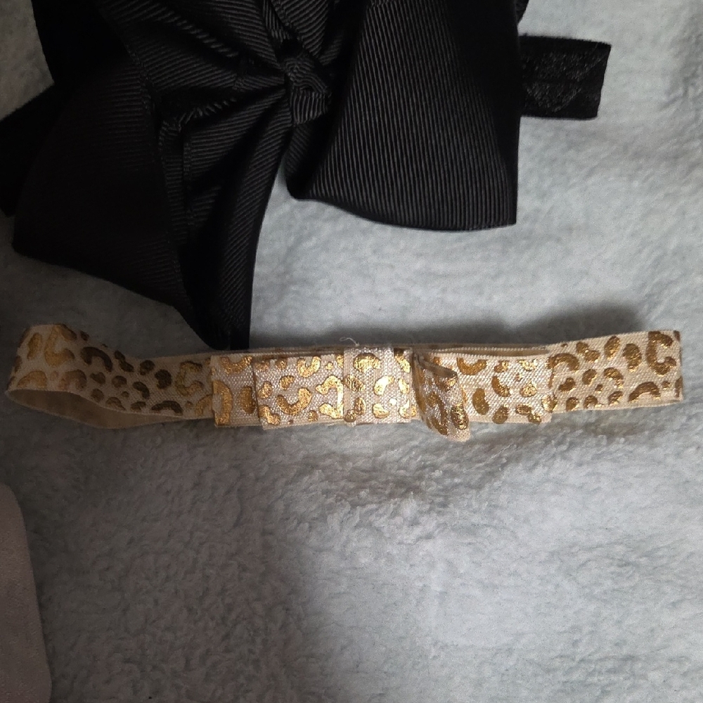 Elegant Kids Bow Headband Set - Black, Brown, White, Leopard - Picture 3 of 6